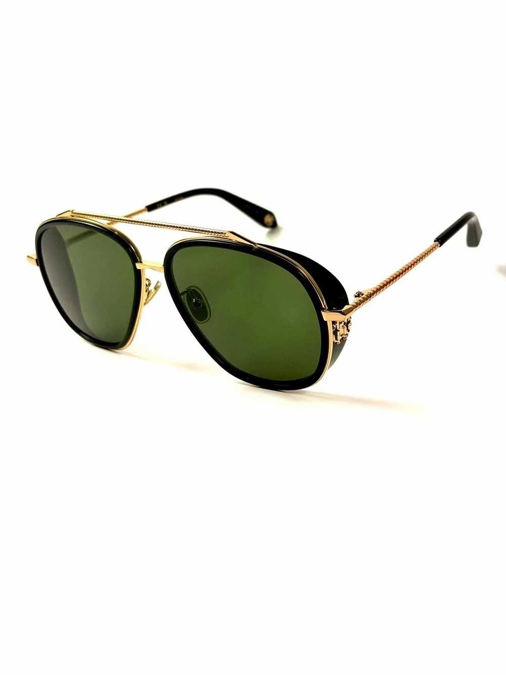 Roberto Cavalli SRC008 COL. 0300 Sunglasses Shiny Black Gold Authentic New